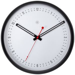 NeXtime NX-7358 Wandklok NXt Sweden Dia 30cm Kunststof Zwart