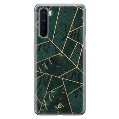 OnePlus Nord siliconen hoesje - Abstract groen OnePlus Nord siliconen hoesje - Abstract groen