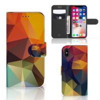 Apple iPhone X | Xs Book Case Polygon Color - thumbnail