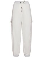 Brunello Cucinelli pantalon de jogging à poches cargo - Blanc