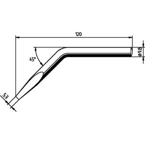 Ersa 0152JD Soldeerpunt Beitelvorm, gebogen Inhoud: 1 stuk(s)