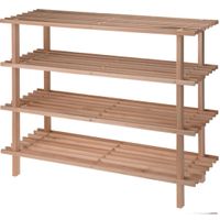 Houten schoenenrek/schoenenstandaard 4-laags 77 x 26 x 65 cm