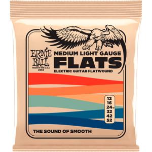 Ernie Ball 2582 Flats Medium Light Gauge 12 - 52 flatwound snarenset voor gitaar