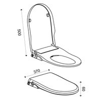 Luxe Douche-Wc Zitting Stroomloos Wit