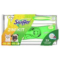 Swiffer Kit Inclusief 1 Vloerreiniger + 8 Droge Vloerdoekjes En 1 Duster + 1 Navulling Ideaal Voor Huisdieren