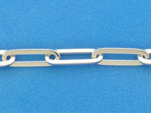 Armband Paperclipschakels 5 mm satijn-zilver 13-26 cm