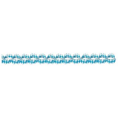 Amscan 1797 - Party Garland Beieren, grootte 16 x 400 cm, partyketting, hangdecoratie, honingraatslinger, blauw-wit, decoratie, bierfeest, themafeest