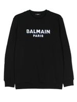 Balmain Kids sweat en coton à logo imprimé - Noir