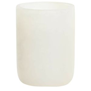 Badkamer tandenborstelhouder / drinkbeker - polyresin - marmer look wit - 10 cm   -