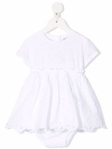 Dolce & Gabbana Kids ensemble robe-short bloomer à broderie anglaise - Blanc