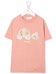 Palm Angels Kids t-shirt en coton à imprimé ourson - Rose