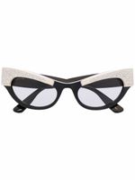 Gucci Eyewear lunettes de soleil à monture papillon - Noir