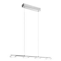 EGLO Cartama Led-hanglamp met 4 lampen, modern, hanglamp van metaal en kunststof, eetkamerlamp in chroom, helder, gesatineerd, woonkamerlamp hangend, ronde leds, warm wit