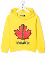 DSQUARED2 KIDS hoodie à imprimé feuillage - Jaune - thumbnail