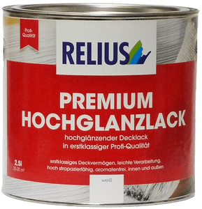 relius premium hochglanzlack wit 2.5 ltr