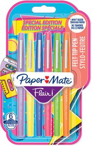 Paper Mate viltstift Flair Retro, blister van 6 stuks