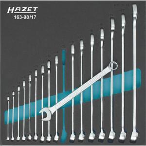 Hazet 163-98/17 Ring-steeksleutelset 17-delig Sleutelbreedte (metrisch) (alleen voor ADT) 6 - 24 mm