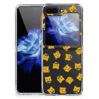 TPU bumper voor Samsung Galaxy Z Flip 5 Katten Emojis - thumbnail