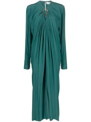 Lanvin Gedrapeerde midi-jurk - Groen