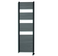 Sanicare elektrische design radiator 45x172cm zwart met thermostaat rechts chroom