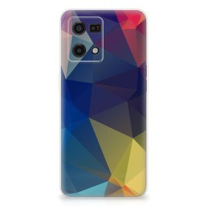 OPPO Reno7 4G TPU Hoesje Polygon Dark