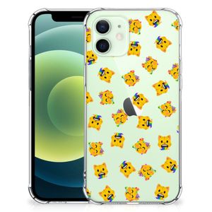 Doorzichtige Silicone Hoesje voor iPhone 12 Mini Katten Emojis