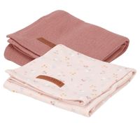 Little Dutch swaddle doeken 70 cm Pure Pink Blush | Little Pink Flowers Maat