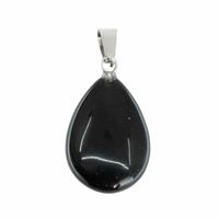 Druppelvormige Edelsteen Hanger Obsidiaan (20 mm) - thumbnail