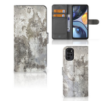 Motorola Moto G22 Bookcase Beton Print - thumbnail