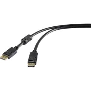 Renkforce DisplayPort Aansluitkabel DisplayPort-stekker, DisplayPort-stekker 3.00 m Zwart UHD 4K @ 60 Hz Vergulde steekcontacten, Met Ferrietkern RF-4212204