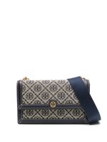 Tory Burch sac à bandoulière monogrammé en toile - Bleu