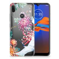 Motorola Moto E6 Plus TPU Hoesje Bird Flowers