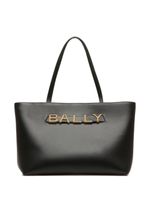 Bally sac à main en cuir à logo - Noir - thumbnail