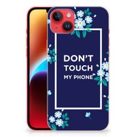 iPhone 14 Plus Silicone-hoesje Flowers Blue DTMP