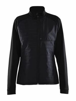Craft ADV Unify Hybrid Jacket overgangsjas voor dames, M, zwart, lichte jas van functioneel materiaal, met 2 zakken en 1 borstzak, lichte jas voor dames