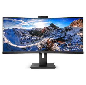 Philips Monitore 346P1CRH LCD-monitor Energielabel G (A - G) 86.4 cm (34 inch) 3440 x 1440 Pixel 21:9 4 ms RJ45, Hoofdtelefoonaansluiting VA LED