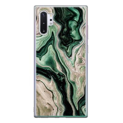 Samsung Galaxy Note 10 Plus siliconen hoesje - Green waves