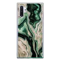 Samsung Galaxy Note 10 Plus siliconen hoesje - Green waves
