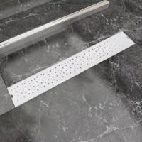 vidaXL Doucheafvoer rechthoekig bubbel 730x140 mm roestvrij staal