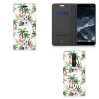 Nokia 5.1 (2018) Hoesje maken Flamingo Palms - thumbnail