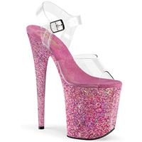 Pleaser FLAMINGO-808CF Clr/Roze Confetti UK 6 (EU 39)