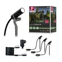 Paulmann 94154 Plug & Shine LED buitenarmatuur spot Plantini Set set 3000K 24V antraciet alu 94154 buitenverlichting spotverlichting spots