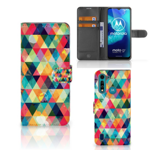 Motorola G8 Power Lite Telefoon Hoesje Geruit