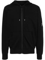 C.P. Company hoodie en coton à patch logo - Noir