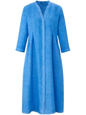 Jurk 100% linnen V-hals Van elemente clemente blauw