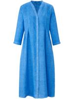 Jurk 100% linnen V-hals Van elemente clemente blauw