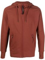 C.P. Company Goggle-detail zip-up hoodie - Rouge - thumbnail