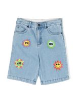 Stella McCartney Kids short en jean à imprimé soleil - Bleu - thumbnail