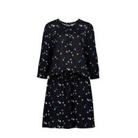 Expresso jurk met all over print en ceintuur zwart