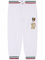 Dolce & Gabbana Kids pantalon de jogging Italy à bandes contrastantes - Blanc - thumbnail